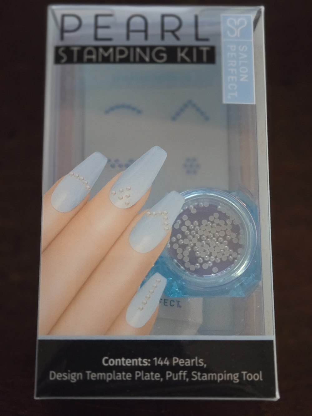 Salon Perfect Pearl Stamping Kit - Light Blue Pearl Nail Accents